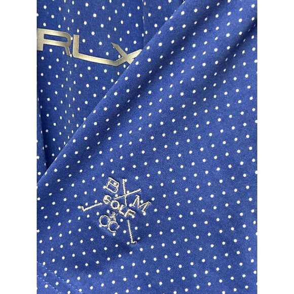 Ralph Lauren RLX BM Golf Logo Blue Dot Short Sleeve Shirt Men's Large - Picture 4 of 8